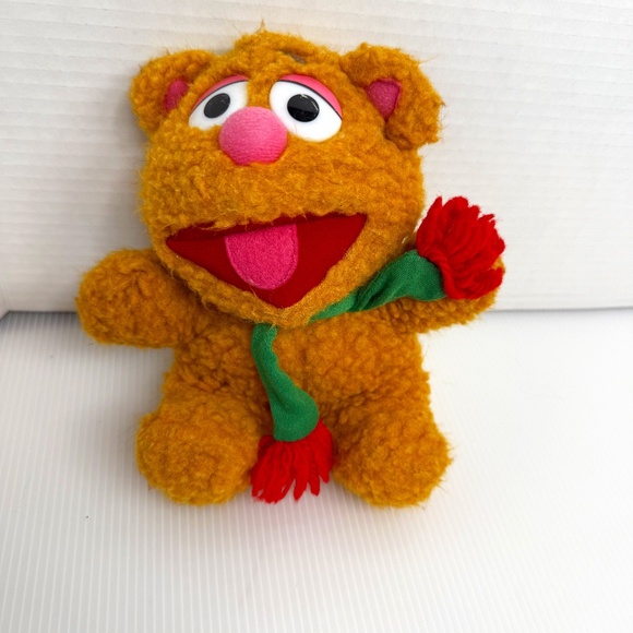 1987 McDonalds Muppet Babies Fozzie Bear Vintage Christmas Plush Toy Jim Henson - Picture 1 of 7